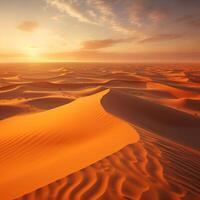 ai généré aérien vue de le sable dunes photo