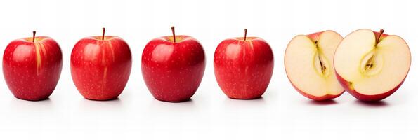 ai généré Pomme fruit isolé sur blanc Contexte photo