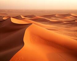 ai généré aérien vue de le sable dunes photo