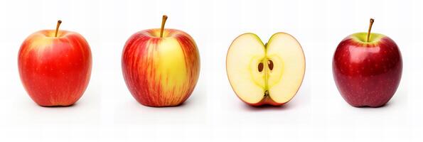 ai généré Pomme fruit isolé sur blanc Contexte photo