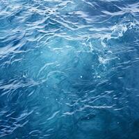 ai généré bleu l'eau océan texture, Haut vue photo