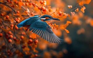 ai généré coloré martin-pêcheur oiseau photo