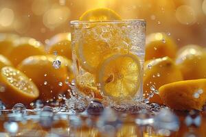 ai généré Frais pressé limonade professionnel La publicité nourriture la photographie photo