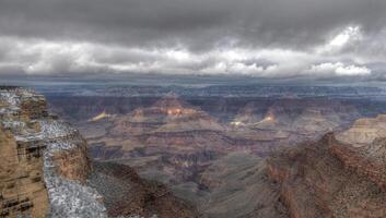 grandiose canyon neige panorama photo