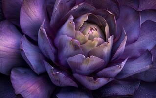 ai généré capturer le splendeur de un artichaut fleur par macro la photographie photo