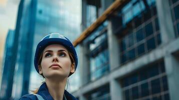 ai généré une homme, une ouvrier, une constructeur par profession, dans une uniforme et une casque. ai généré photo