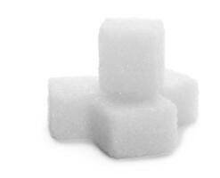sucre cubes sur blanc photo