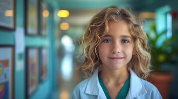 ai généré enfant prodige médecin photo