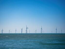 offshore vent turbines ferme dans Taïwan. photo