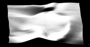 blanc drapeau isolé réaliste agitant. coton en tissu texture photo