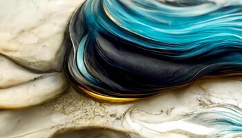 tourbillonne de marbre ou le ondulations de agate. liquide marbre texture. fluide art. abstrait vagues peau mur luxueux art idées. photo