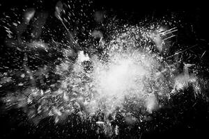 dynamique blanc poudre explosion, Geler mouvement éclabousser briser photo