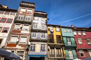 coloré Maisons de porto Ribeira, le Portugal photo