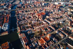 aérien vue de gdansk ville dans Pologne. photo