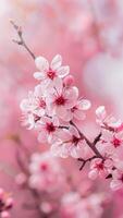 ai généré une proche en haut de une rose Cerise fleur photo