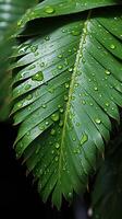 ai généré paume feuille tropical plante pour décoration photo