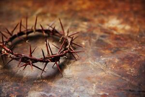 ai généré couronne de les épines de Jésus Christ photo