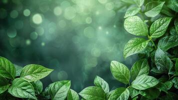 ai généré proche en haut de plante avec l'eau gouttelettes photo