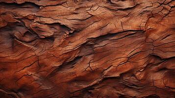 ai généré texturé écorce de un ancien arbre, fermer, Naturel motifs photo