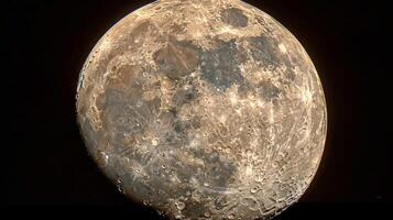 ai généré bleu lune au dessus des nuages photo