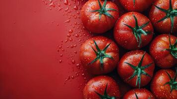ai généré tomates sur Haut de papier photo