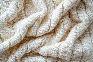 ai généré tricoté la laine en tissu texture Contexte photo