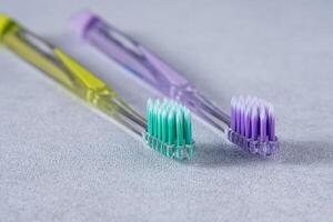 Nouveau brosses à dents. dentaire Contexte photo