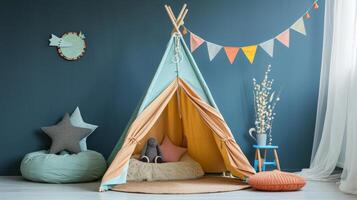 ai généré Indien tente ou tipi pour les enfants. photo