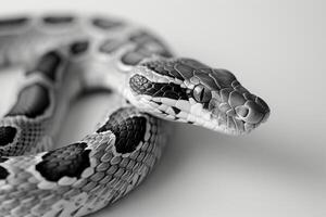 ai généré venimeux serpent contre blanc Contexte photo
