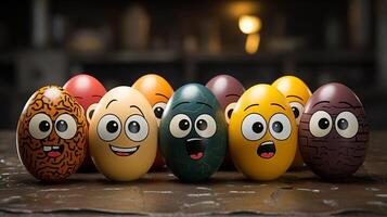ai généré emoji Pâques des œufs expressions photo