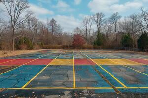 ai généré vide voiture parking lot et espace professionnel la photographie photo