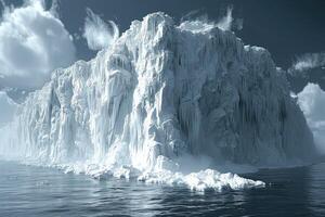 ai généré climat changement fusion glaciers plus rapide professionnel la photographie photo