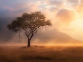 ai généré Afrique paysage détails photo