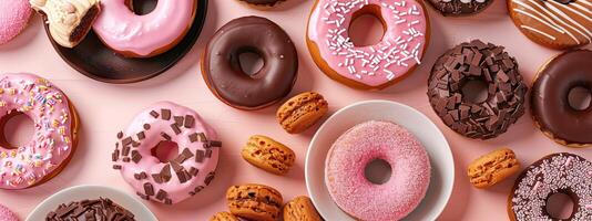 ai généré une table avec beaucoup bonbons et collations photo