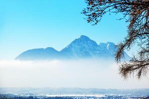 vue de le untersberg Montagne dans Salzbourg, L'Autriche. Alpes. photo