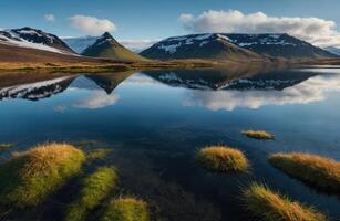 ai généré Stupéfiant vues de Islande photo
