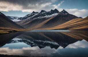 ai généré Stupéfiant vues de Islande photo