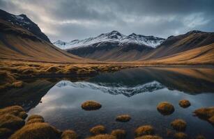 ai généré Stupéfiant vues de Islande photo