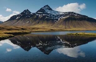 ai généré Stupéfiant vues de Islande photo