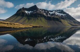 ai généré Stupéfiant vues de Islande photo