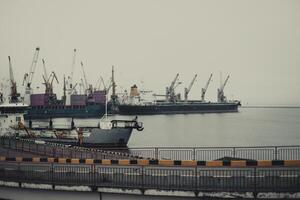 cargaison grues, Odessa mer Port photo