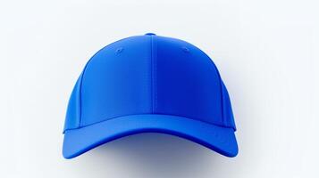 ai généré photo de Royal bleu visière casquette isolé sur blanc Contexte. ai généré