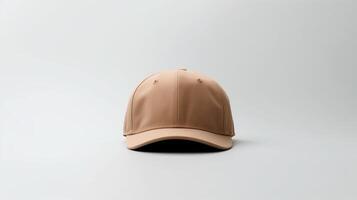 ai généré photo de bronzer militaire casquette isolé sur blanc Contexte. ai généré