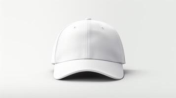 ai généré photo de blanc base-ball casquette isolé sur blanc Contexte. ai généré