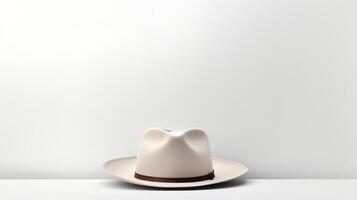 ai généré photo de blanc Panama chapeau isolé sur blanc Contexte. ai généré