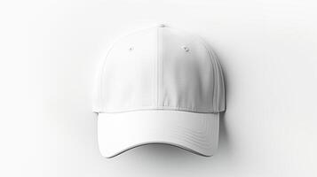 ai généré photo de blanc papa casquette isolé sur blanc Contexte. ai généré