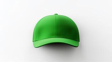 ai généré photo de vert visière casquette isolé sur blanc Contexte. ai généré