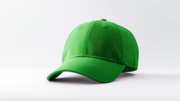 ai généré photo de vert base-ball casquette isolé sur blanc Contexte. ai généré