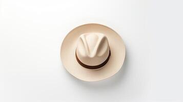 ai généré photo de Ivoire Panama chapeau isolé sur blanc Contexte. ai généré