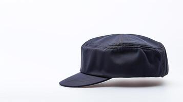 ai généré photo de marine bleu plat casquette isolé sur blanc Contexte. ai généré